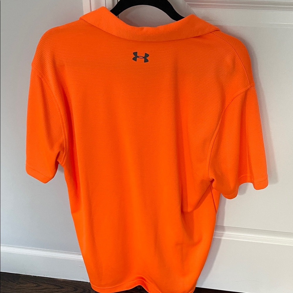 Under Armour Golf Men’s Bright Orange Polo - Picture 4 of 4